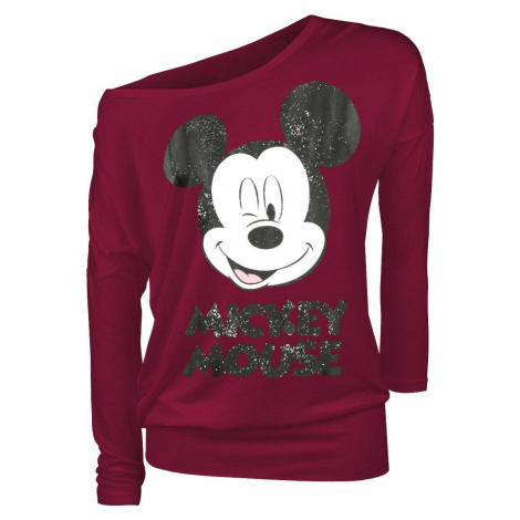 Mickey & Minnie Mouse Twinkle Dámské tričko s dlouhými rukávy červená |  Modio.cz
