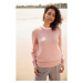 BONPRIX svetr s halenkovou vsadkou Barva: Růžová, Mezinárodní