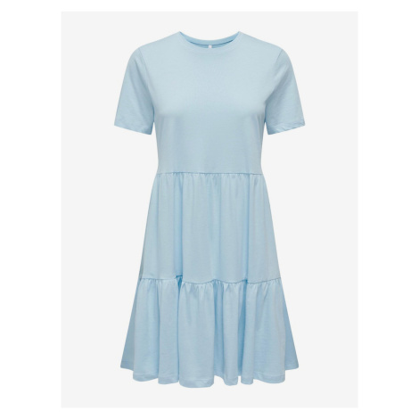 Světle modré dámské basic šaty ONLY May