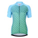HOLOKOLO Cyklistický dres s krátkým rukávem - DAYBREAK LADY - modrá/zelená