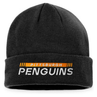 Pittsburgh Penguins zimní čepice Authentic Pro Game & Train Cuffed Knit Black