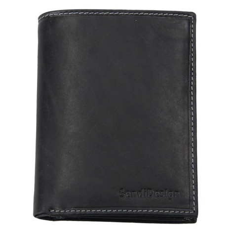 Pánská kožená peněženka SendiDesign 5741 (P) VT - černá Sendi Design