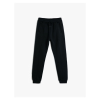 Koton Basic Jogger Sweatpants with Drawstring Pocket Tie Waist