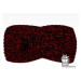 Pletená čelenka Dráče - Twist 09, černo červená melír Barva: Černá