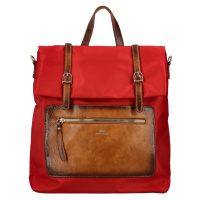 Městský dámský látkový batoh s kapsou na přední straně Kata, červený