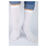 Hladké ponožky Noviti SB005 Bílá