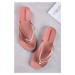 Růžovovozlaté gumové pantofle Comfy