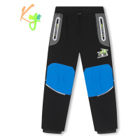 Chlapecké softshellové kalhoty, zateplené - KUGO HK2512, černá / modrá kolena Barva: Černá