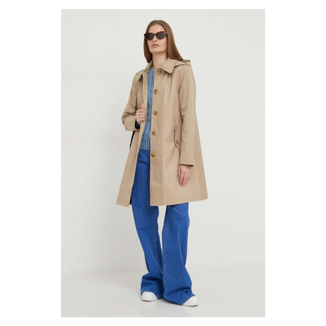 Kabát Lauren Ralph Lauren dámský, béžová barva, přechodný, 297936855