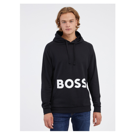 Černá pánská mikina s kapucí BOSS Hugo Boss