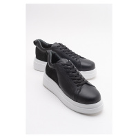LuviShoes Donna Black Skin Genuine Leather Women's Sports Shoes