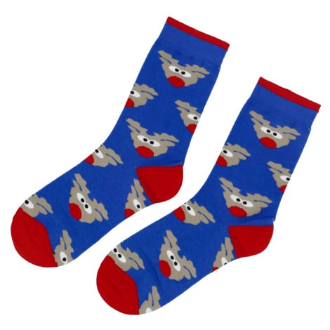 Ponožky Vánoce Sob , modré 35-39 Emi Ross