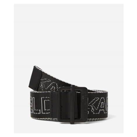 Opasek karl lagerfeld jeans webbing belt černá