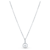 OLIVIE Stříbrný náhrdelník MĚSÍČNÍ KÁMEN 7762