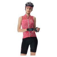 UYN Cyklistický dres bez rukávů - BIKING WAVE LADY - růžová