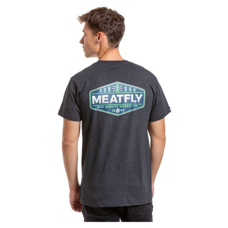 Meatfly pánské tričko Lampy Charcoal Heather | Šedá | 100% bavlna