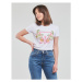 Guess SS CN TRIANGLE FLOWERS TEE Bílá