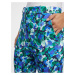 Zeleno-modré dámské květované kalhoty ORSAY