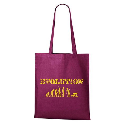 DOBRÝ TRIKO Bavlněná taška s potiskem Evoluce alkohol Barva: Fuchsiová