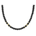 Manoki Pánský korálkový náhrdelník Giorgio Gold - 6 mm přírodní matný onyx WA632GB Černá 55 cm