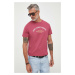 Bavlněné tričko Pepe Jeans Waddon růžová barva, s potiskem