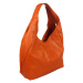 Oranžová kožená kabelka Tita Arancione Chiaro