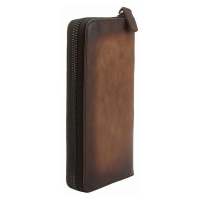 Rustikální kožená psaníčková peněženka