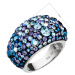 Stříbrný prsten s krystaly Swarovski modrý 35028.3 Blue Style 59