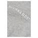 Mikina trussardi sweatshirt logo full zip cotton fleece šedá