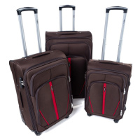 Rogal Hnědá sada 3 cestovních kufrů 