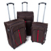 Rogal Hnědá sada 3 cestovních kufrů "Practical" - M (35l), L (65l), XL (100l)