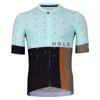 HOLOKOLO Cyklistický dres s krátkým rukávem - GRATEFUL ELITE - černá/světle modrá