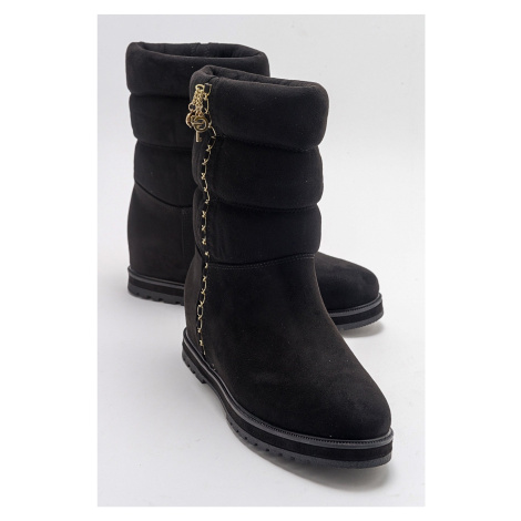 LuviShoes STOR Women's Black Suede Boots