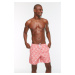 Trendyol Men's Pink Men's Printed Regular Swimwear Swim Shorts