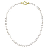 Evolution Group Perlový náhrdelník z pravých říčních perel bílý 22001.1