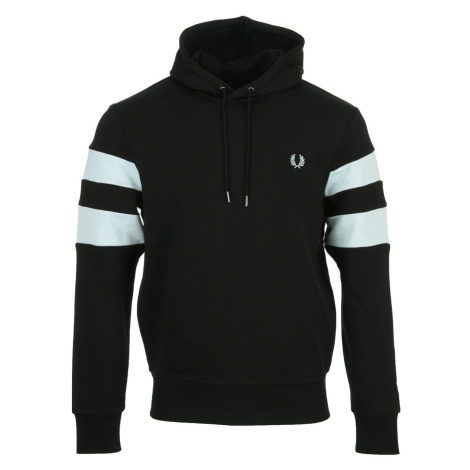 Fred Perry Tipped Sleeve Hooded Sweat Černá