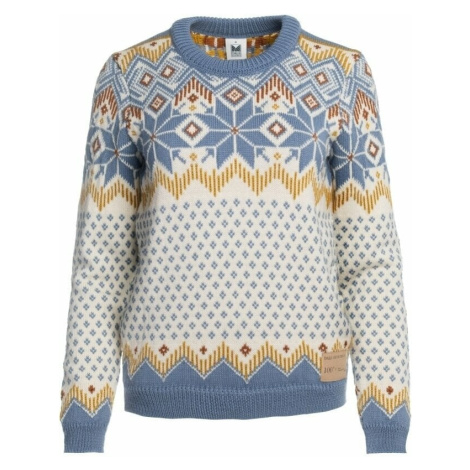 Dale of Norway Vilja Womens Knit Sweater Off White/Blue Shadow/Mustard Svetr
