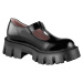 boty s klínem - Altercore Jane Vegan Black Patent - ALTERCORE - ALT083