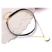 Camerazar Choker náhrdelník s kosočtvercovým přívěskem, zlatý/černý, stuha, 30 cm + 7 cm prodlou