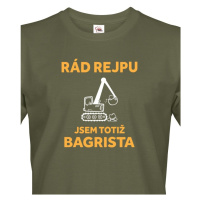 Pánské triko s potiskem pro bagristu - ideální dárek