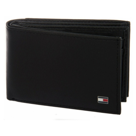 Tommy Hilfiger pánská černá malá kožená peněženka Eton