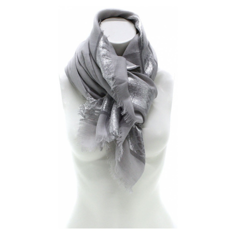Šedý dámský módní šátek se stříbrným pruhem Vedette Jordan (PL)