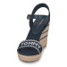 Tommy Hilfiger SEASONAL WEBBING WEDGE Tmavě modrá