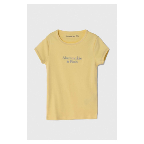 Dětské tričko Abercrombie & Fitch žlutá barva