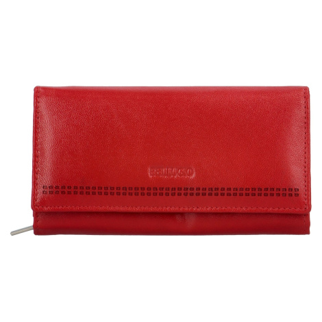 Elegantní dámská kožená peněženka Francisca, červená Bellugio