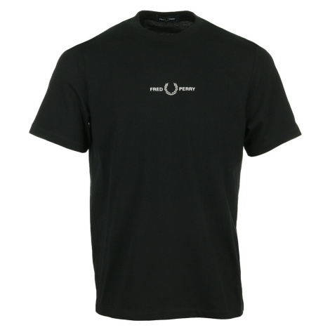 Fred Perry Embroidered T-Shirt Černá