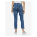 Modré dámské zkrácené slim fit džíny s potrhaným efektem Pepe Jeans Violet