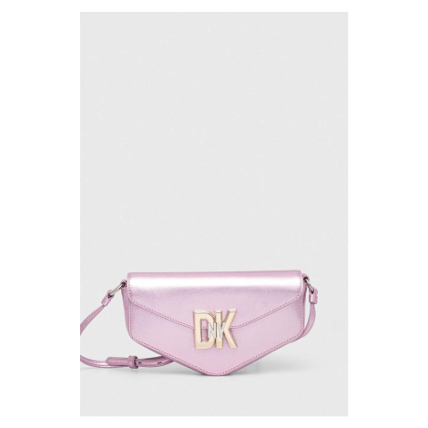 Kožená kabelka Dkny růžová barva, R41EDC56