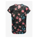 Černé dámské květované tričko ALPINE PRO PINEA