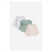 H & M - Bavlněné triko: balení po 3 - růžová